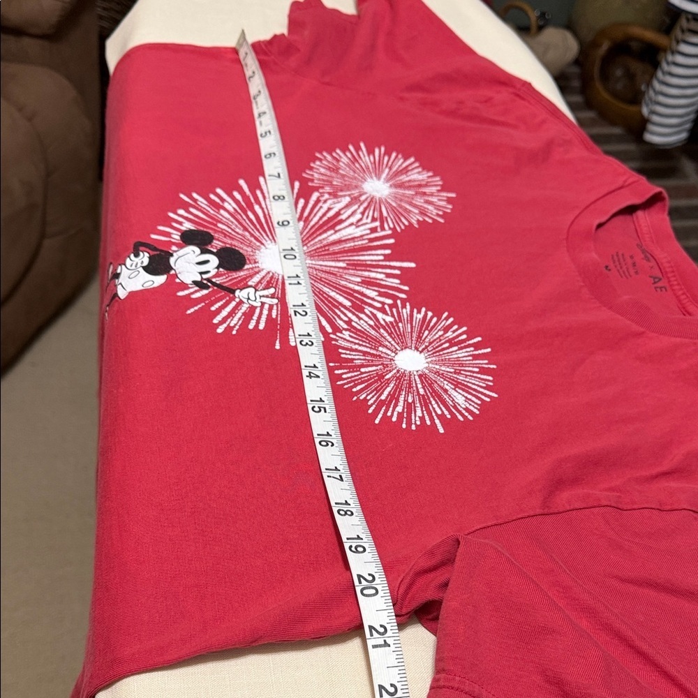 Disney/American Eagle Collaboration Mickey Mouse Fireworks Shirt Sleeve Tee - Picture 6 of 14